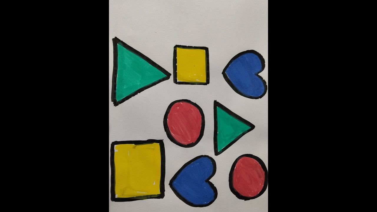 Learn Shapes and Colors, Circle, Pentagon, Heart|Colors for Kids|Preschool learning|Roshu Kids TV