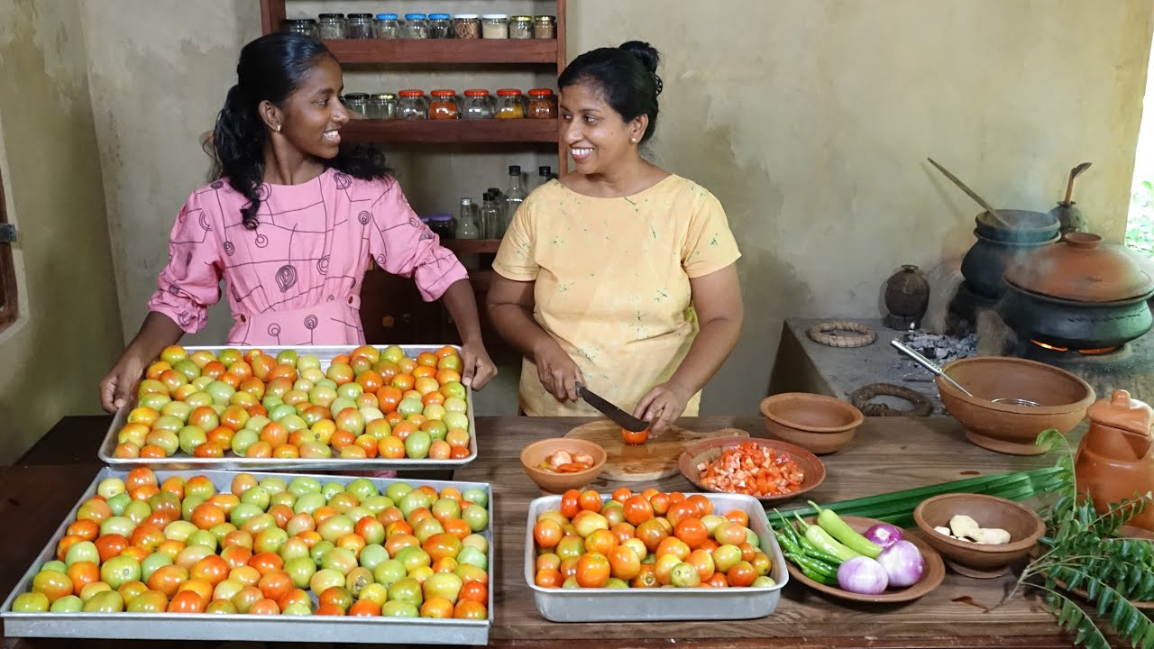 Tomato Recipes 🍅 Healthy Village Lunch Recipe by Mom & Daughter | Village Food | Village Life