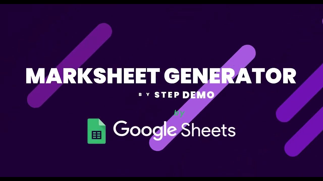 How to Make Automated Student Result Sheet in Google Sheets | Step-by-Step Marksheet Generator