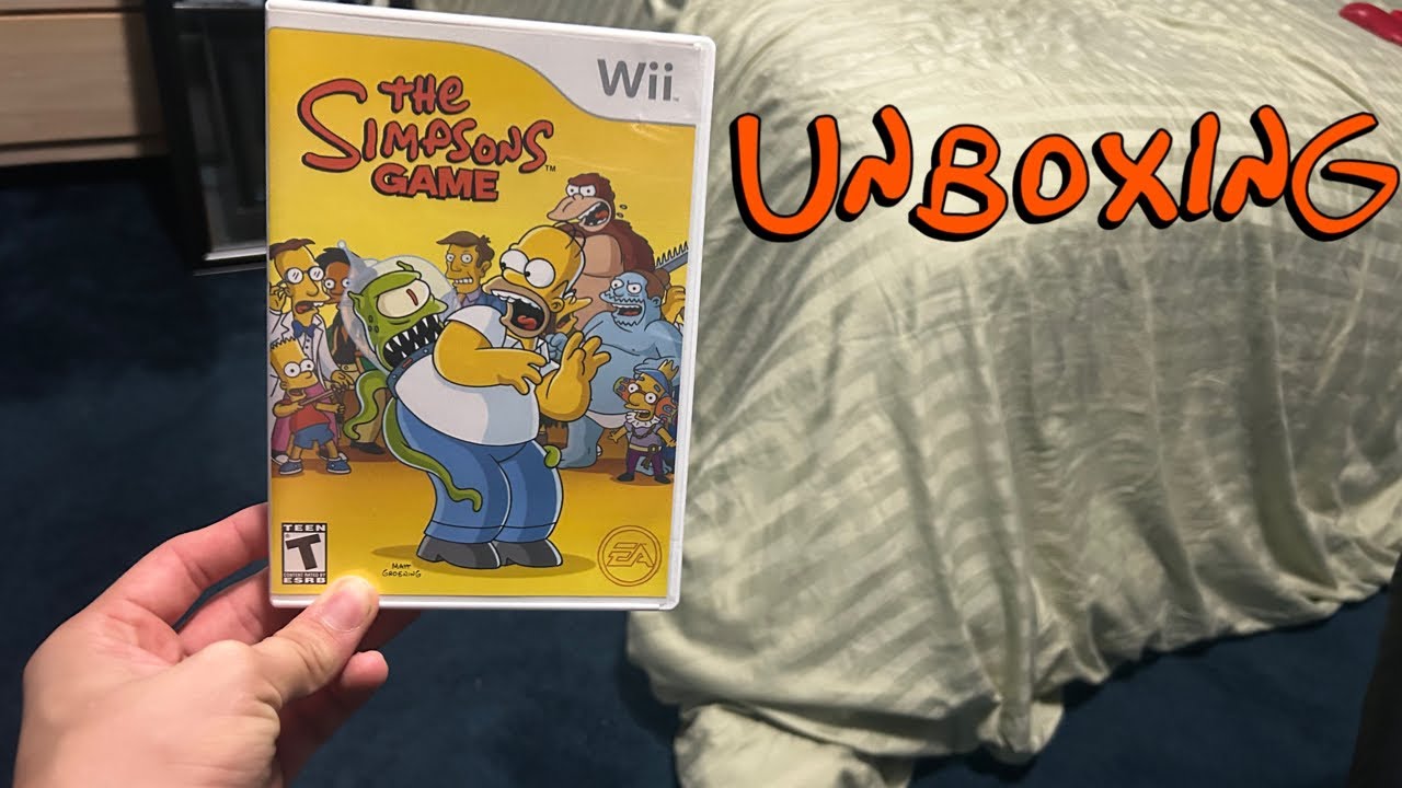 The Simpsons Game Wii 2007 Unboxing