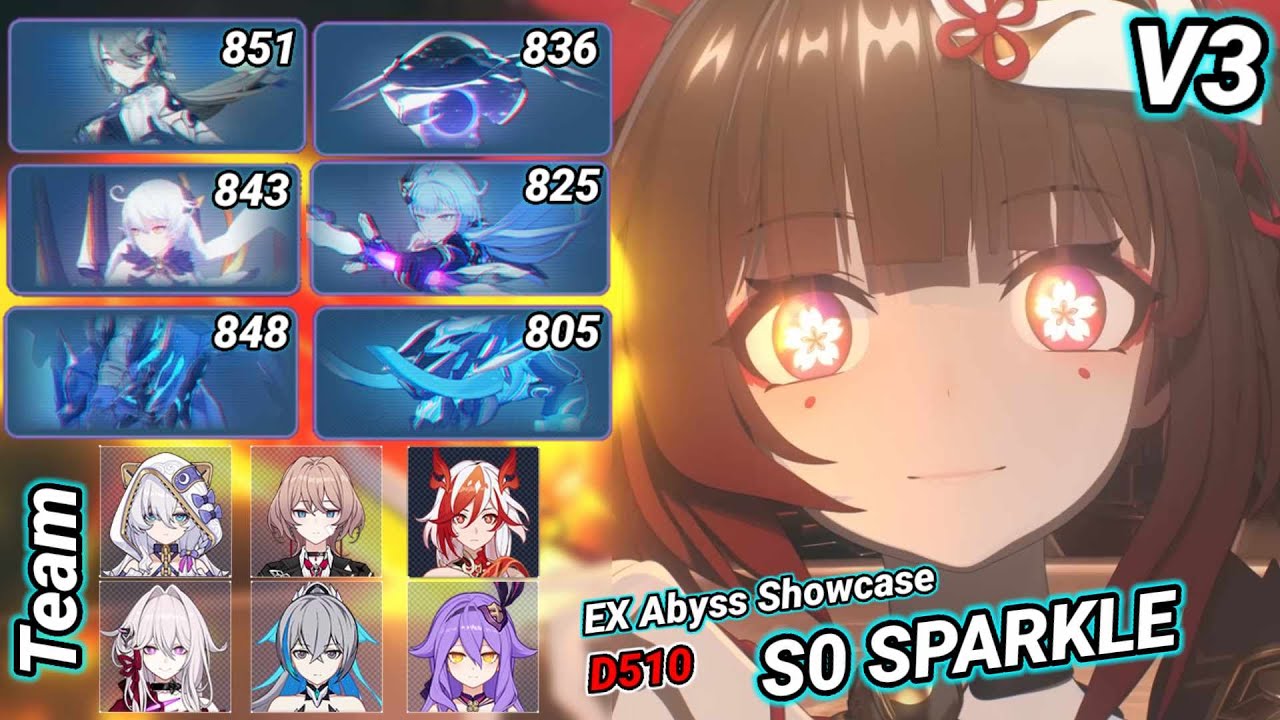 BETA V3: S0 SPARKLE - EX Abyss Showcase (D510) - Honkai Impact v7.9
