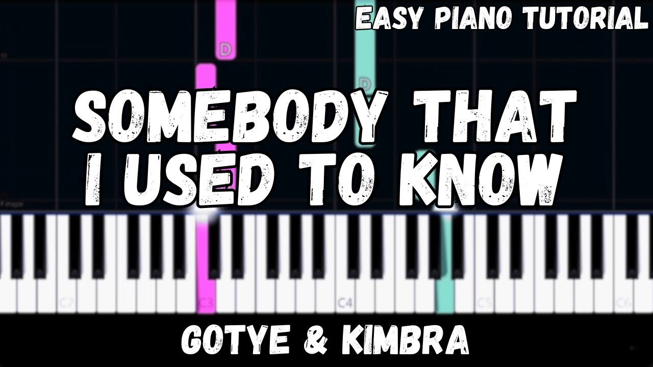 Gotye ft. Kimbra - Somebody That I Used To Know (Easy Piano Tutorial)