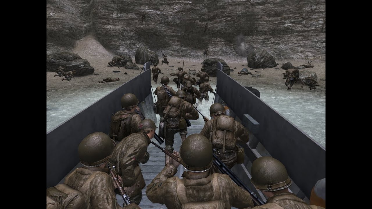 Call Of Duty 2 - Débarquement Pointe du Hoc - Gameplay Nostalgie - FR