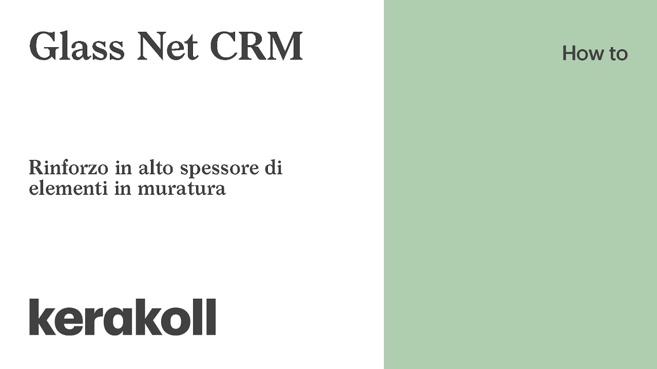 How to | Sistema Glass Net CRM - Rinforzo in alto spessore di elementi in muratura