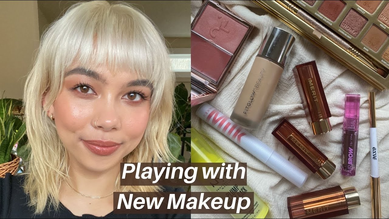Playing with New Makeup | Merit Signature Lip in Slip, Tiger & L'Avenue & Patrick Ta She's Blushing