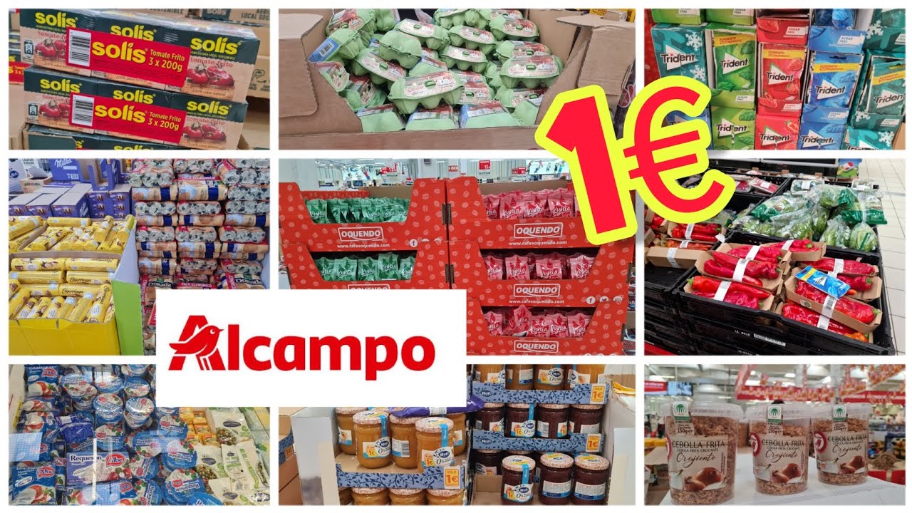 ALCAMPO ❤🛒 Todo a 1€ . ALIMENTACIÓN, INCLUSO FRESCOS!! 😱😱 os enseño mi compra @Amunaysuscosas