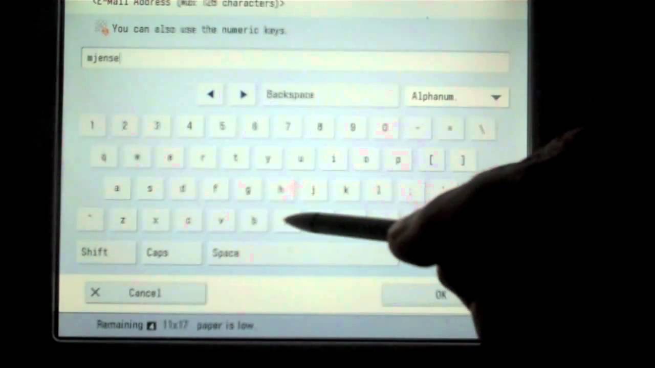Canon Scan one touch email add