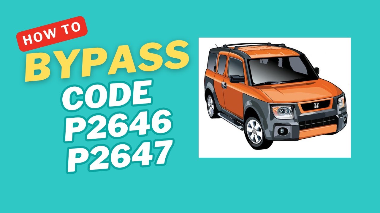 The Dreaded Honda Element P2646/2647 code and how to NEVER SEE IT AGAIN! BYPASS INSTRUCTIONS