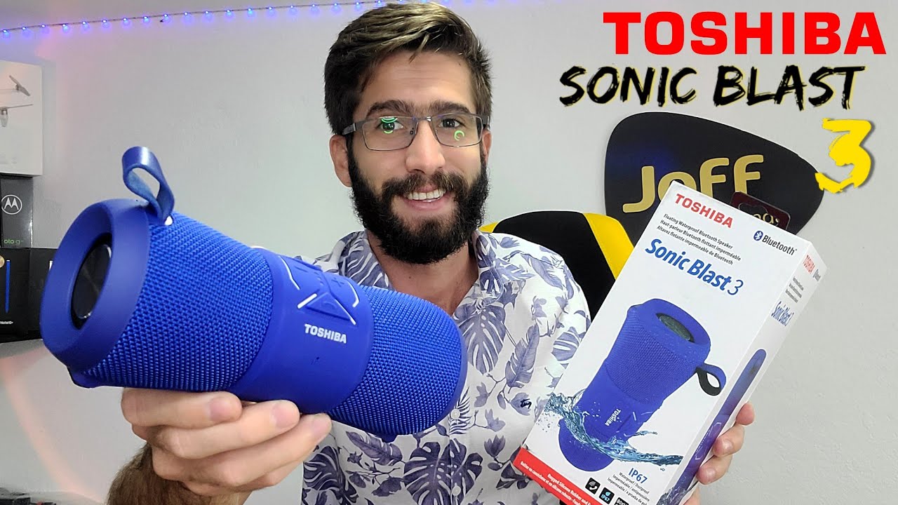 Caixa de Som TOSHIBA SONIC BLAST 3 12W TY-WSP200L: A prova D'agua e com preço Atraente! (Unboxing)