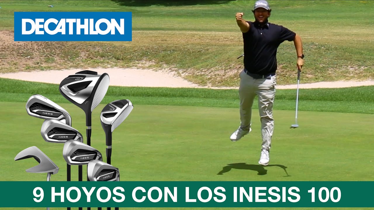 Juego 9 HOYOS con el KIT INESIS 100 y las BOLAS DISTANCE 100 | Probando material y palos de GOLF