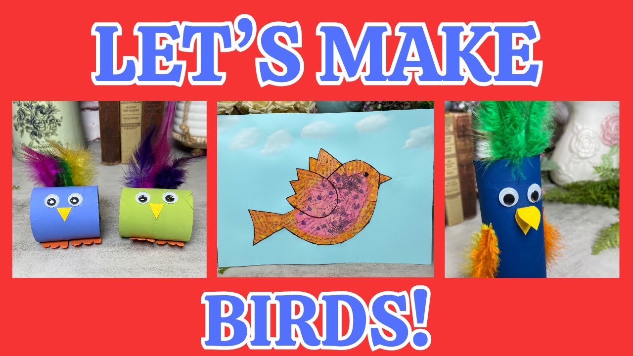 How To Make Birds With Paint & Paper ~ Fun & Easy Crafts!