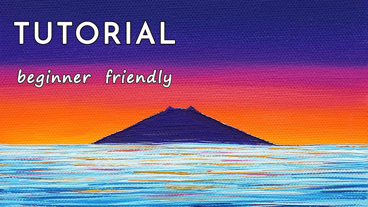 Easy Oil Painting Tutorial | Sunset in Reykjavik