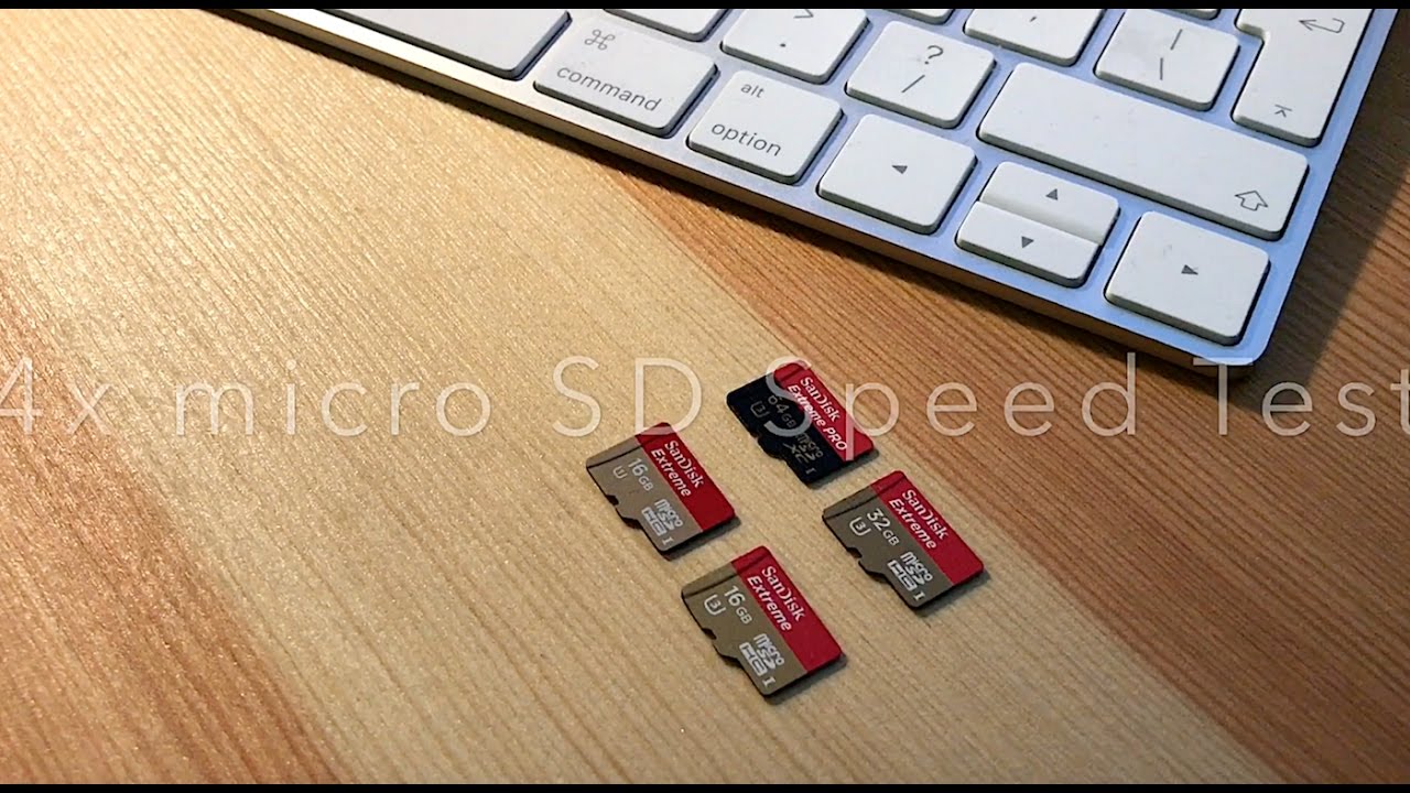 Ultimate Speed Test 4x SanDisk micro SD Extreme Pro u3 Extreme u1 16GB 32GB 64GB Comparison