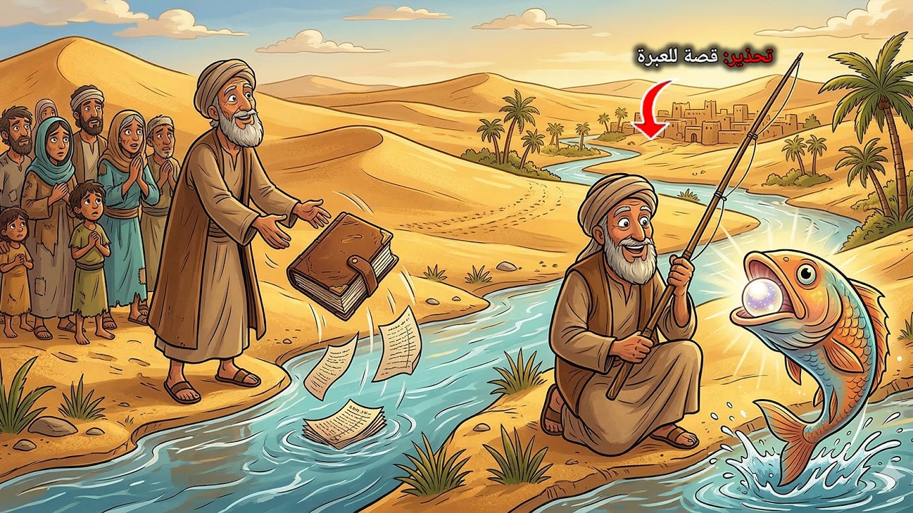 # قصة الرجل الذي رمى دفتر ديون الفقراء في النهر وسامحهم لوجه الله.. فاصطاد سمكة في جوفها لؤلؤة...