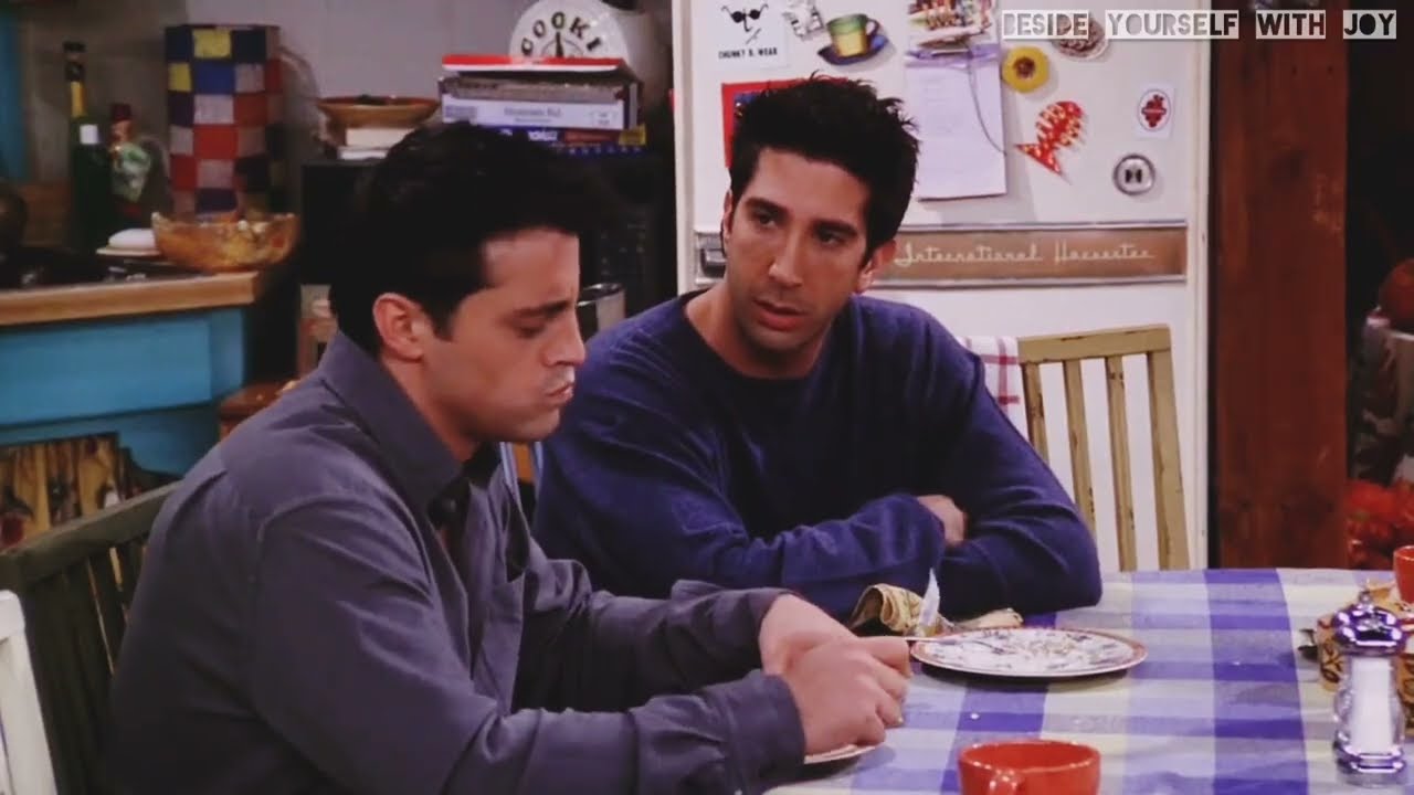 Friends:S06 E09,When joey ate Ross's spit trifle🤢🤯Actual scene VS blooper