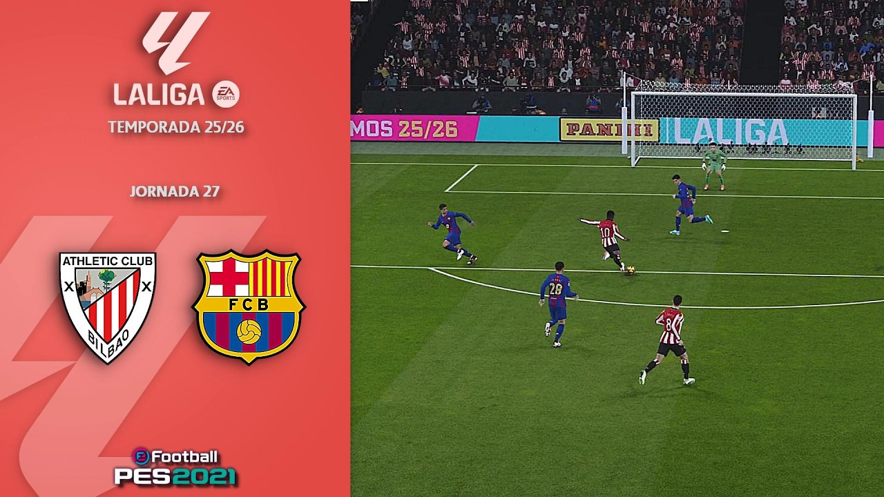 PES 2021 | La Liga 25/26 | Jornada 27 | 🔴⚪ Athletic Club 🆚 🔵🔴 FC Barcelona | Full Match FUMA