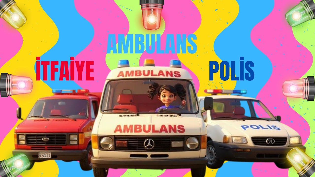 D&uuml;t D&uuml;t D&uuml;t Geliyor Taşıtlar | Taşıtlar Şarkısı | Ambulans, Polis, İtfaiye