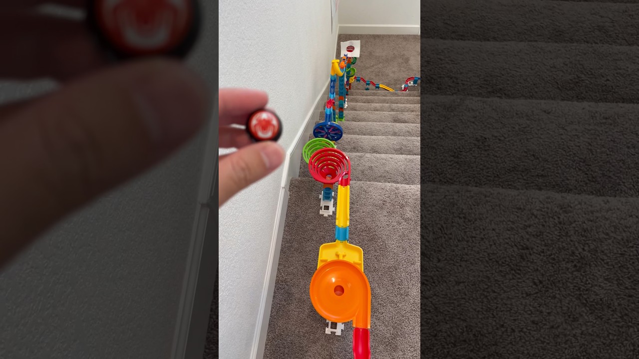 Staircase Marble Run DESTROYS Dominoes!