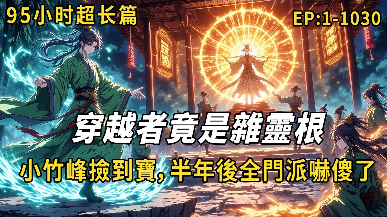 95小时超长篇：《穿越者竟是雜靈根？小竹峰撿到寶，半年後全門派嚇傻了！》穿越者蕭雲被檢測出雜靈根遭各峰嫌棄，卻被小竹峰大師姐收留當天直接練氣，功法一學就會，半年後七峰會武震驚整個靈劍派！#修仙