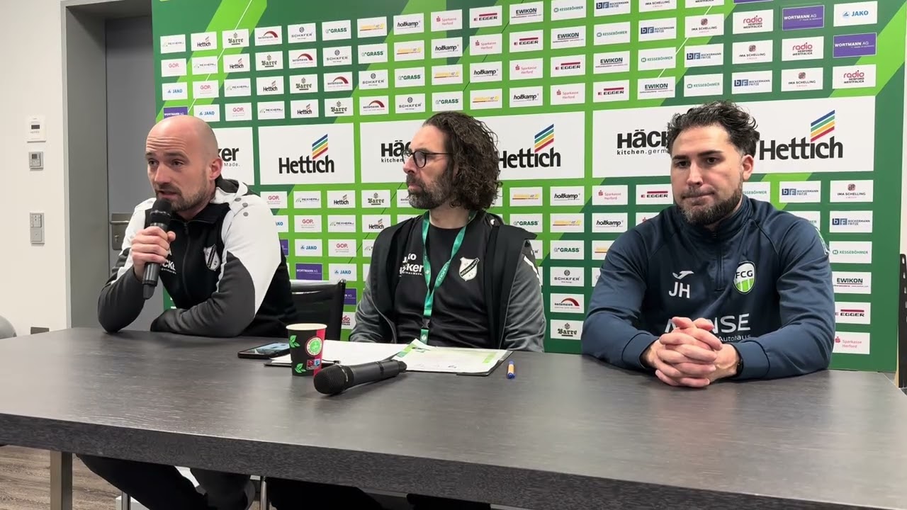 Pressekonferenz nach dem Regionalliga-Spiel SV Rödinghausen - FC Gütersloh 