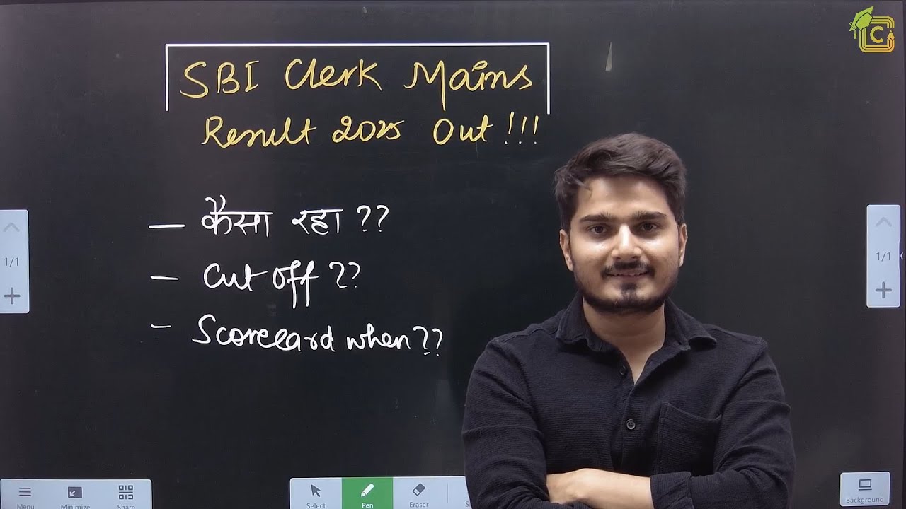 🔥SBI Clerk Mains Result 2025 Out | Cut Off and Scorecard | Join live with Vijay Sir