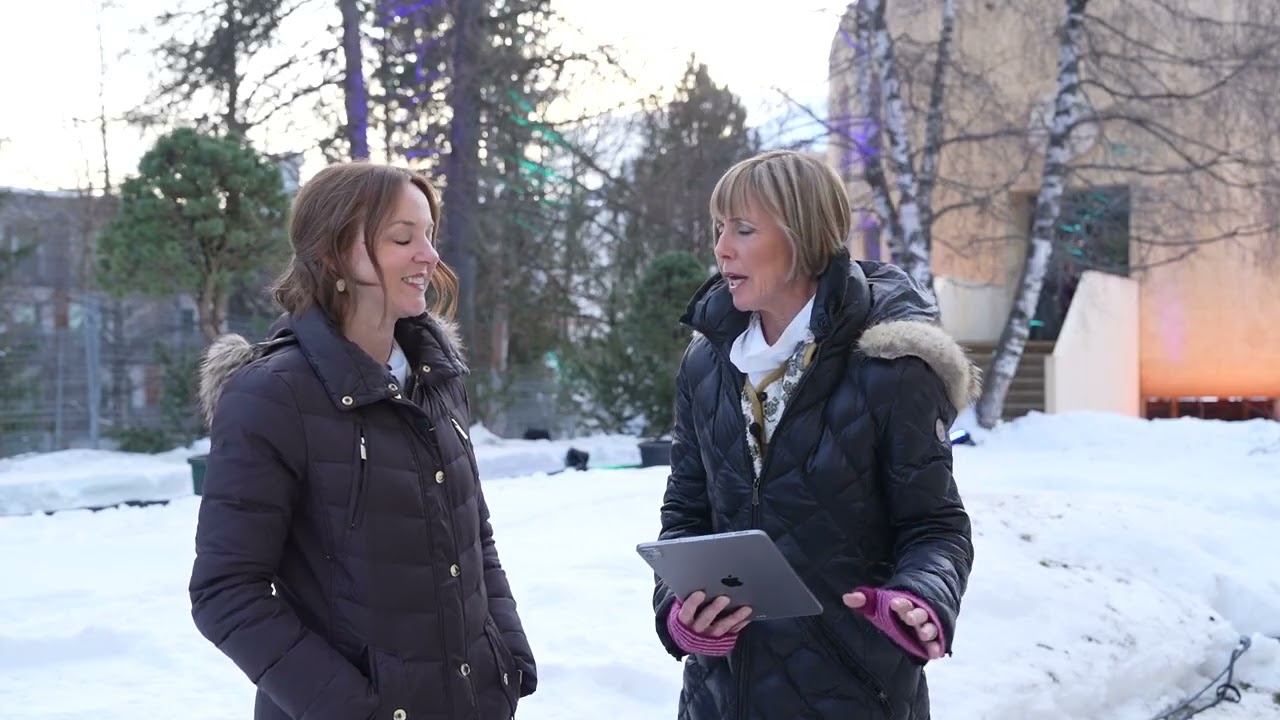 Hub Culture Davos 2026:  Bri Treece Founder and Chief Impact officer of FATHOM, with Edie Lush