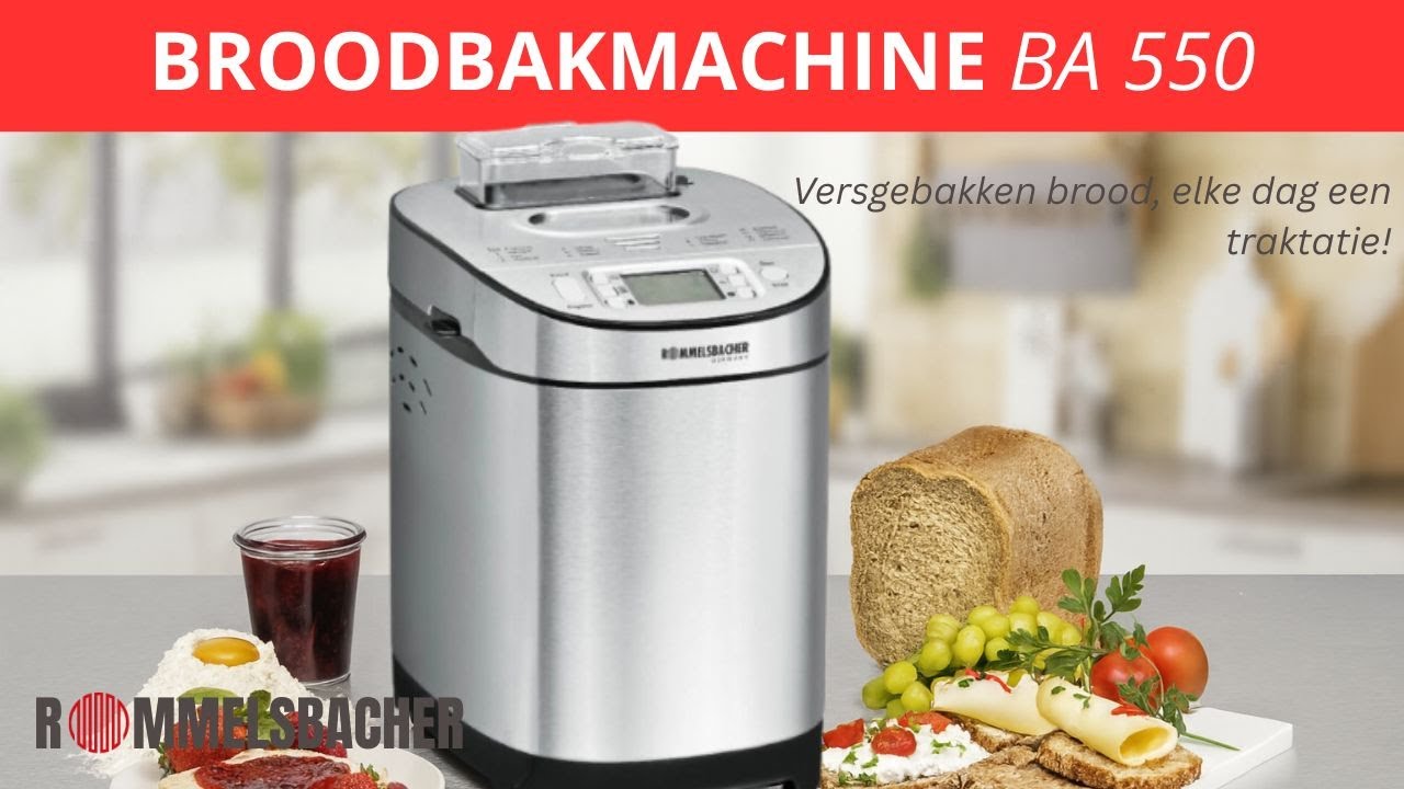 Vers gebakken brood, elke dag thuis | Rommelsbacher BA 550 Bread Maker
