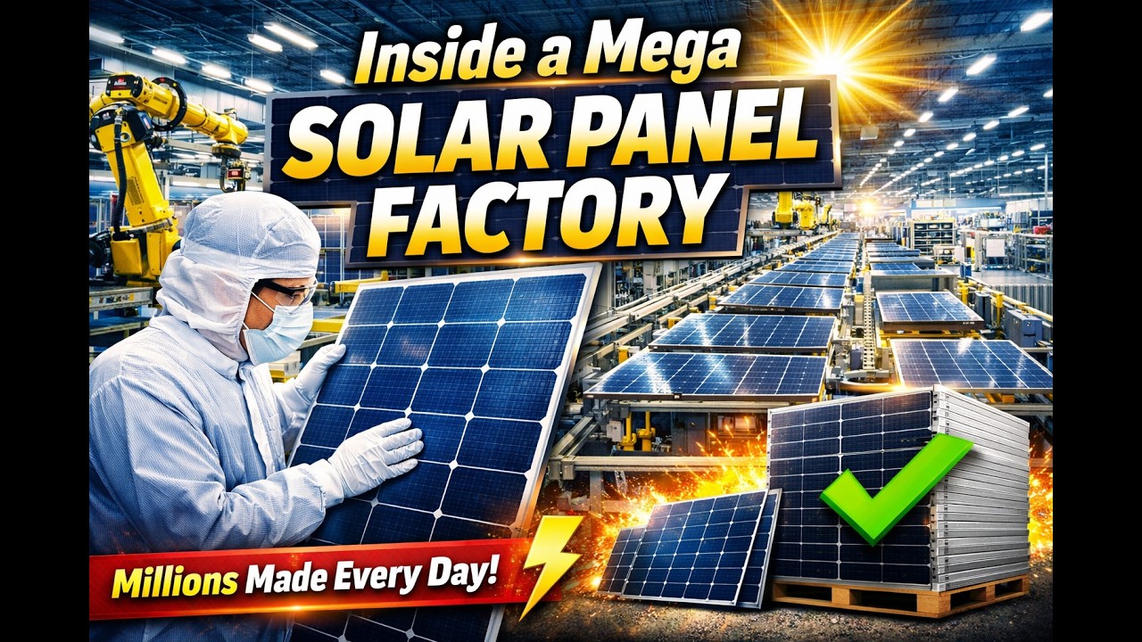 ☀️🏭 Inside a Mega Solar Panel Factory – Millions of Solar Panels Made Every Day ⚡