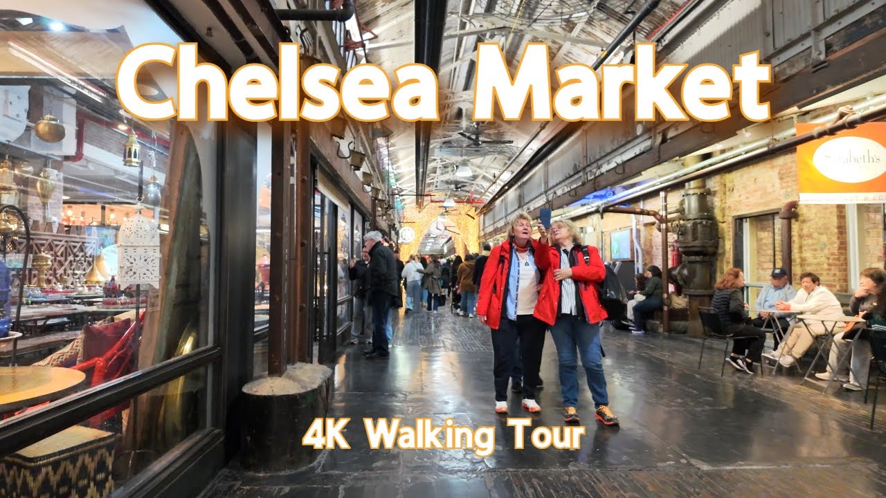 【4K】𝐖𝐀𝐋𝐊 🇺🇸 Chelsea Market in Manhattan NYC