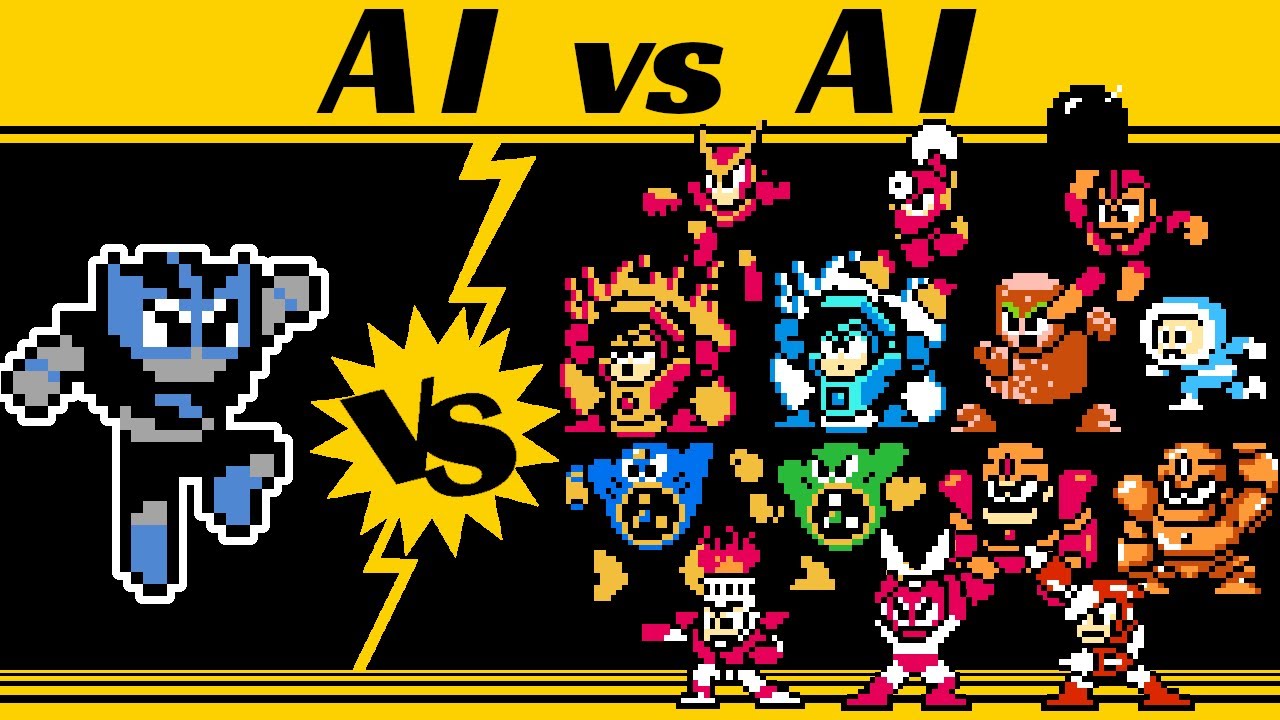 Elec Man Mark 2 (AI Buff Ver.) VS  Robot Masters | Mega Man CPU Battle