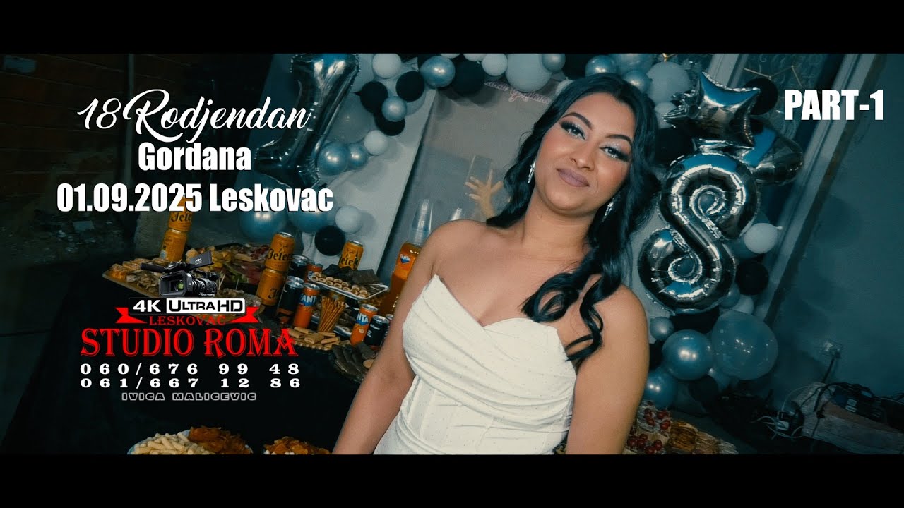 GORDANA 18 RODJENDAN PART1  01/09/2025 - STUDIO ROMA IVICA 4K LESKOVAC