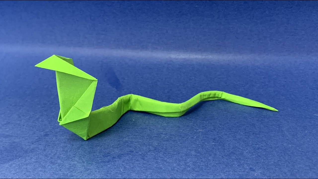 Wąż Origami Łatwe | Jak Zrobić Węża z Papieru krok po kroku | Kobra Origami