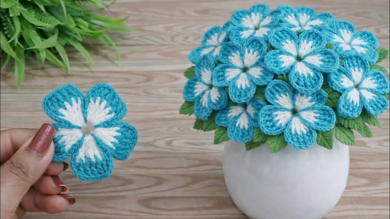 ✨💯 Easy Crochet 🧶 Flower 🌸 Beautiful 💕 & Unique 💝 Design | Simple tutorial 💖 for beginners ✨