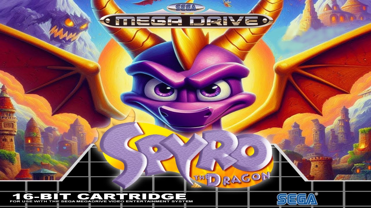 Spyro the Dragon - Dark Hollow (Mega Drive Cover)