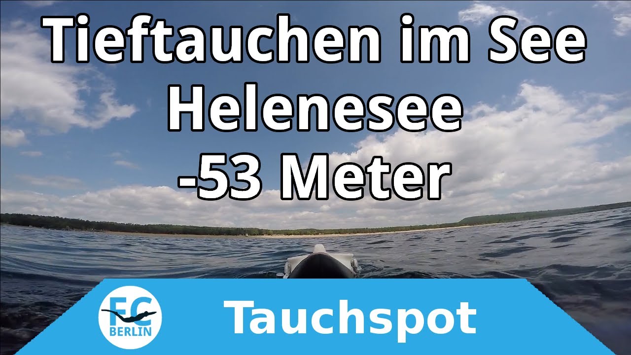 Tieftauchen im See - Helenesee 53 m Tauchgang (Freediving)