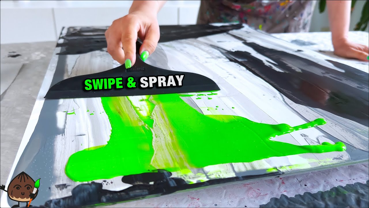 Faszinierende Acryl Wischtechnik | Abstrakte Kunst in Schichten