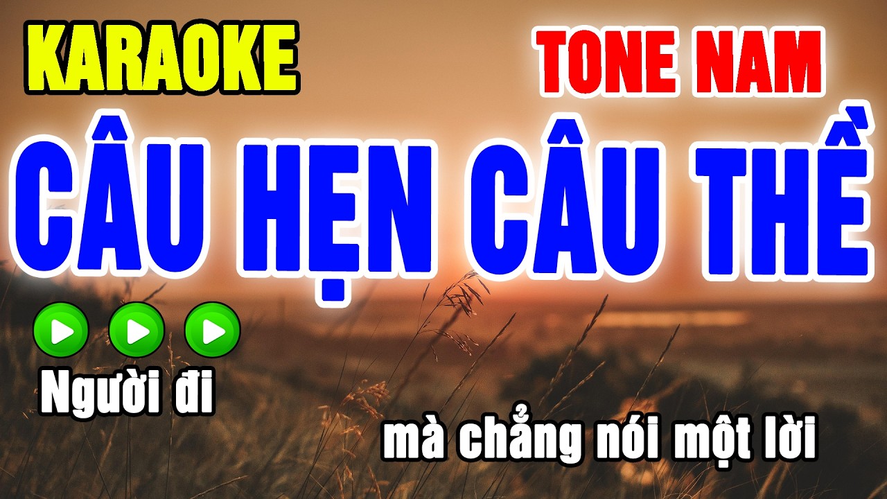 Câu Hẹn Câu Thề Karaoke Tone Nam _ Beat Nhạc Trẻ