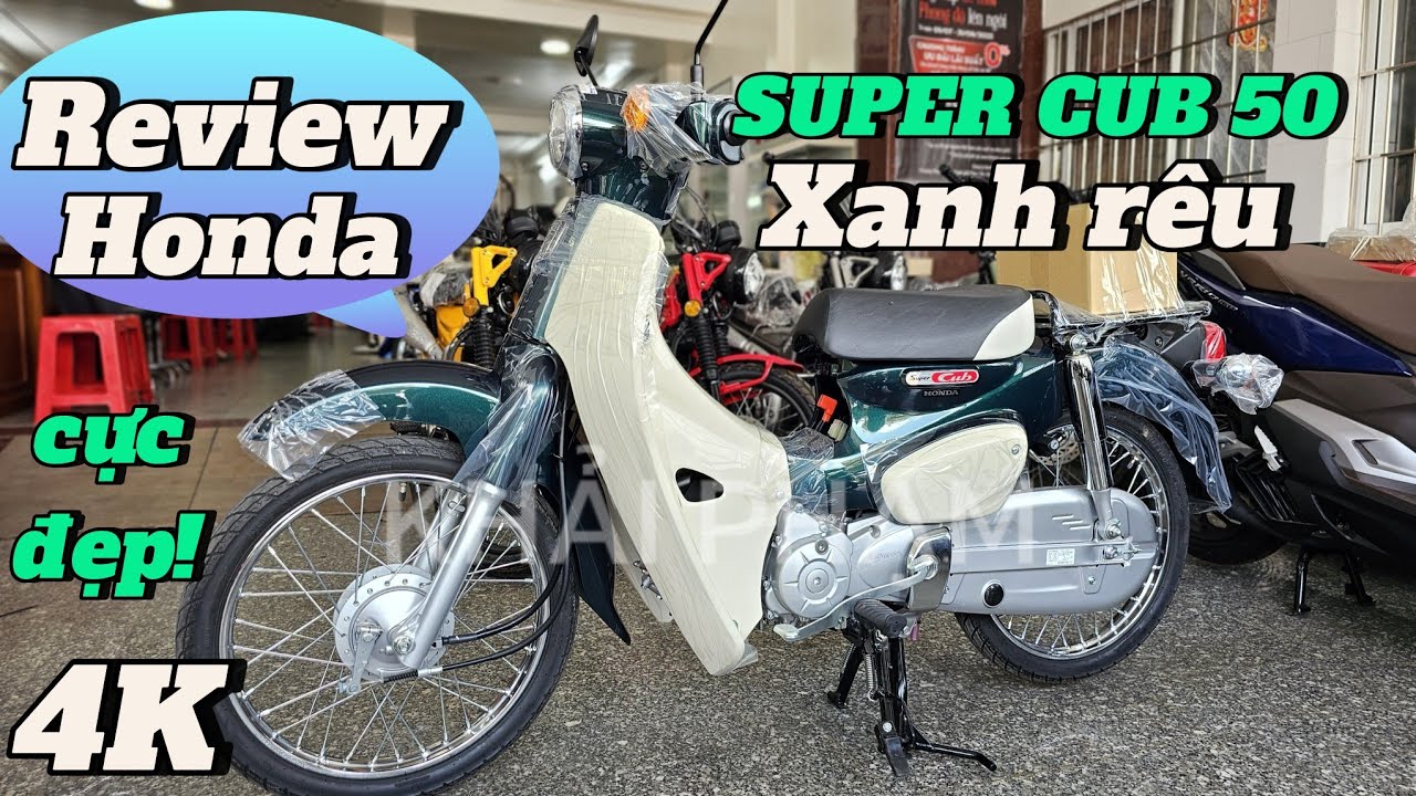 Review Honda SUPER CUB 50 nội địa Nhật màu Xanh rêu cực đẹp tại CH Mai Duyên. Khải Phạm #cup #50cc