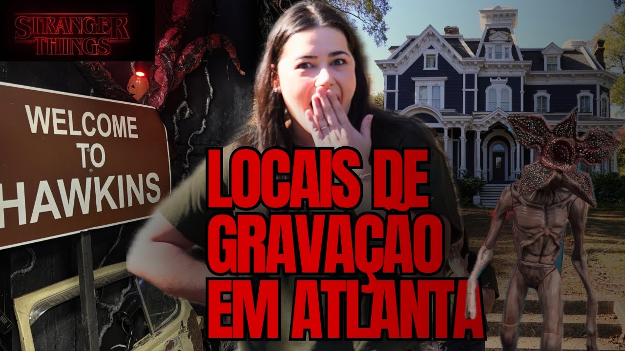 STRANGER THINGS FOI GRAVADO EM ATLANTA | fui no Lab de Hawkins, Quarry, Centro de Hawkins,shopping +