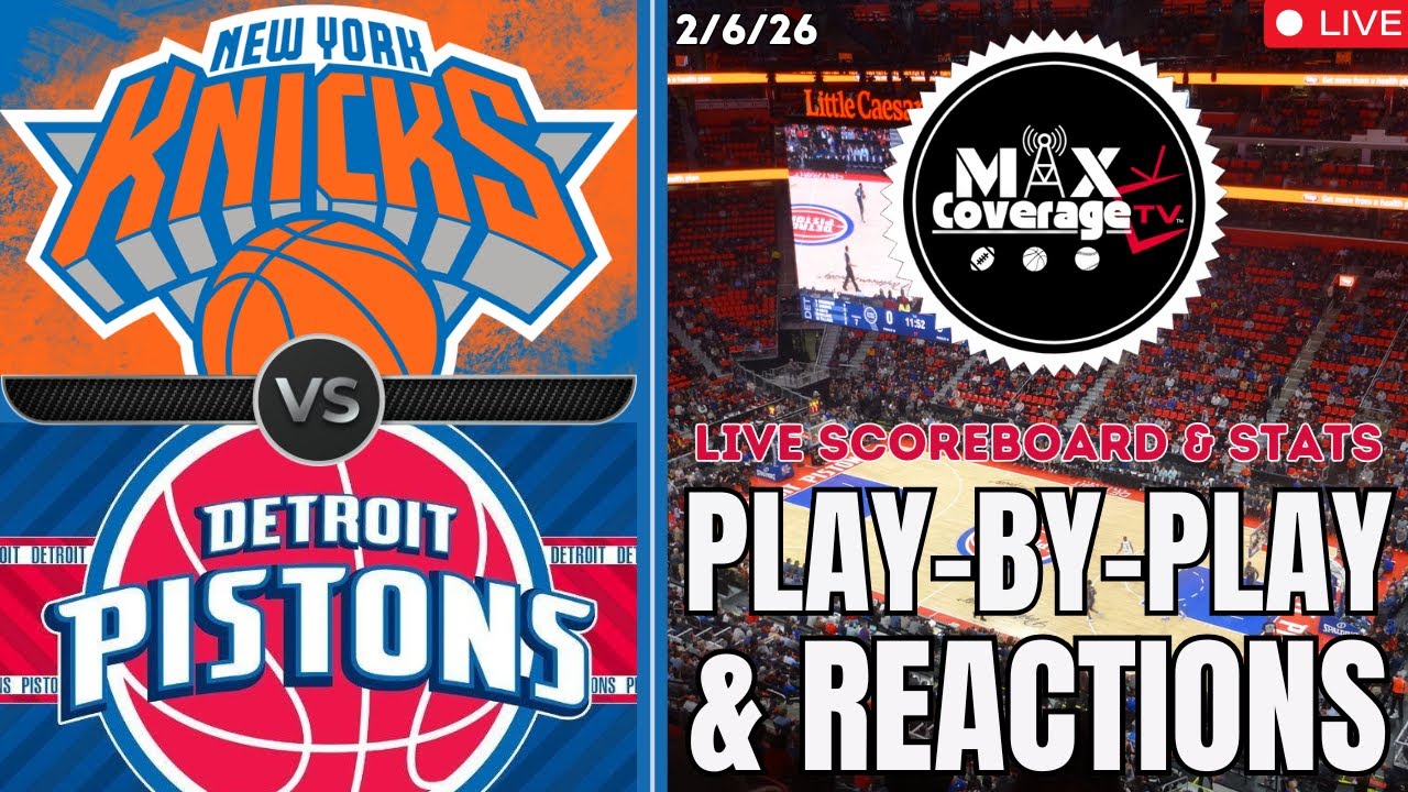 🔴LIVE - New York Knicks vs Detroit Pistons - Play-By-Play & Reactions (2/6/26)