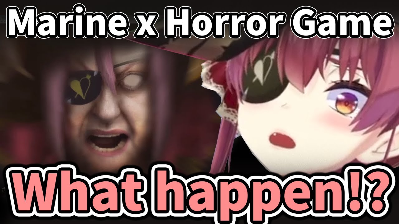 Marine reacts to herself in Marine x Horror Game【Hololive/Eng sub】