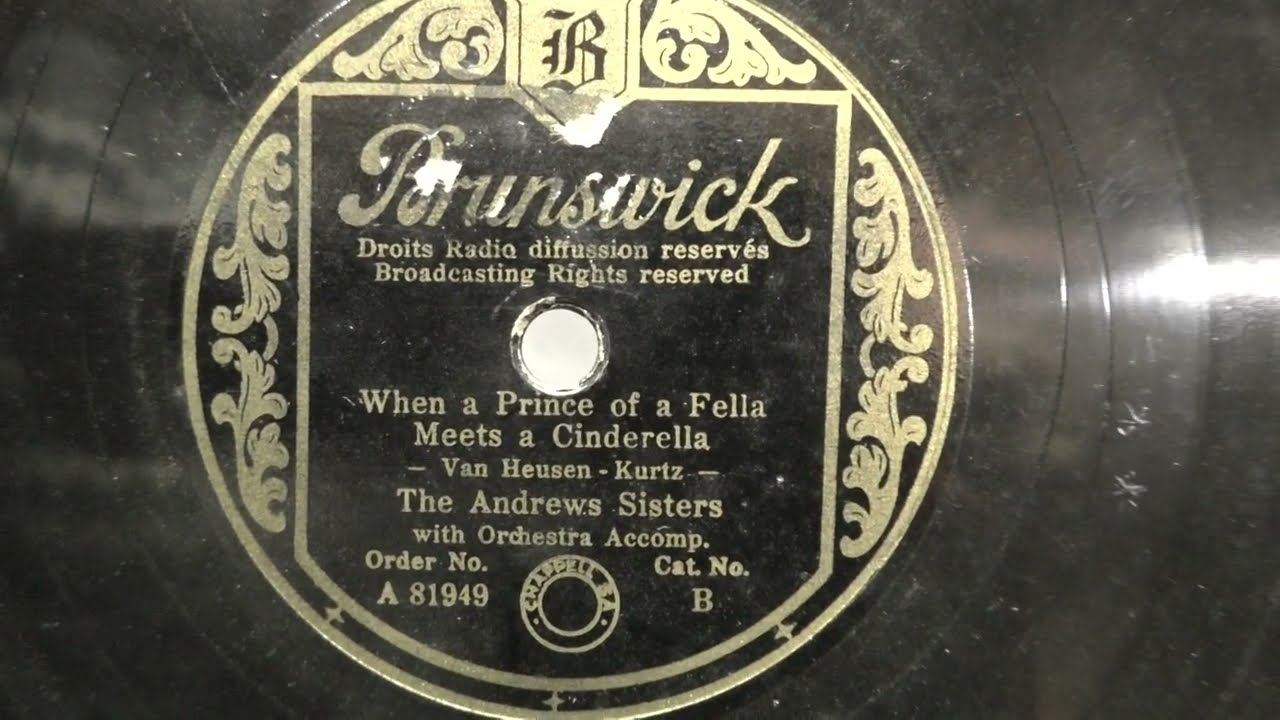 The Andrews Sisters: When a Prince of a fella meets a Cinderella. (1938).