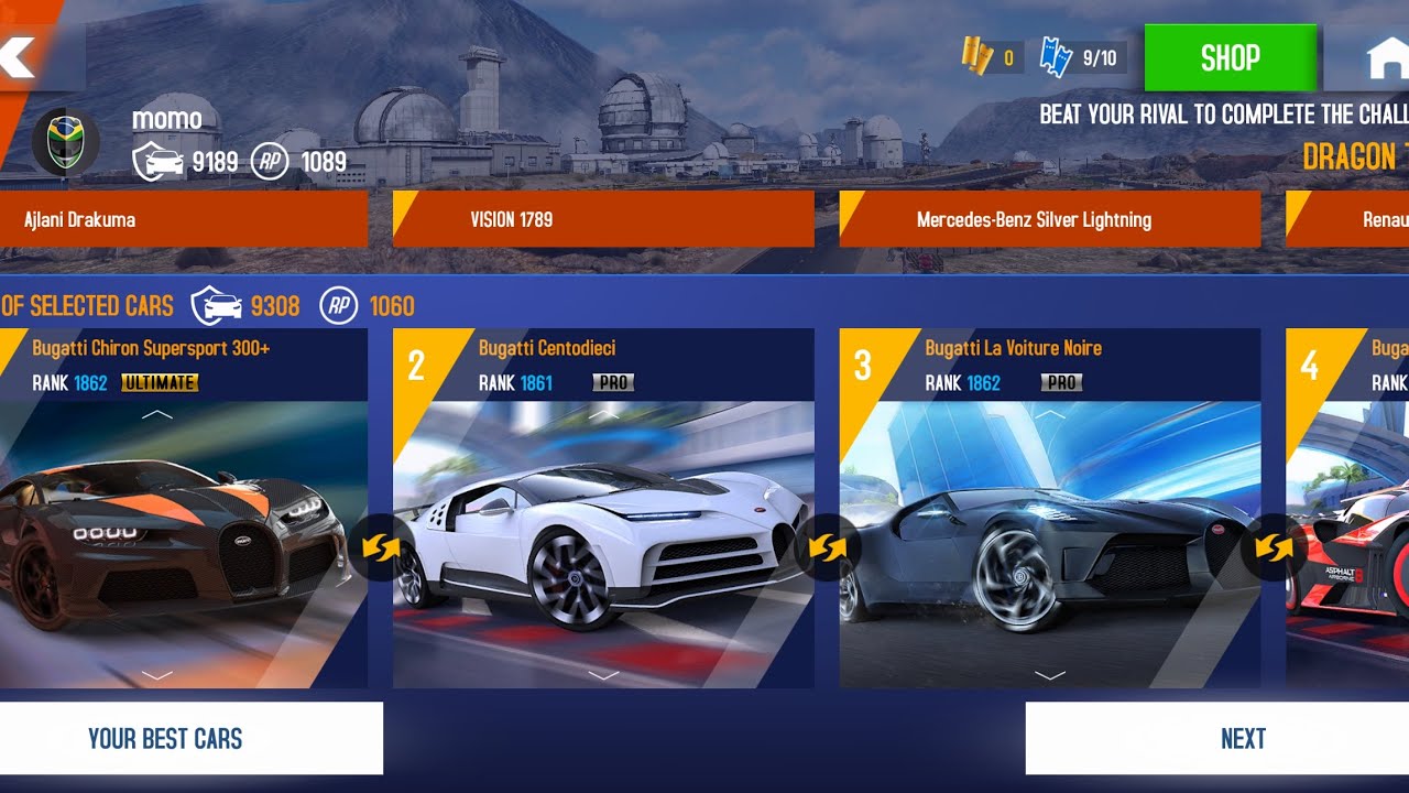 Asphalt 8, All Bugatti Family Intense Gauntlet Races🔥
