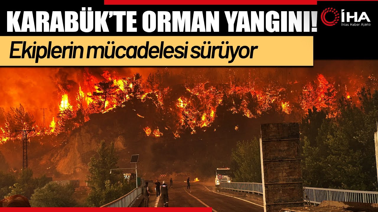 Karabük'te yangına müdahalesi sürüyor