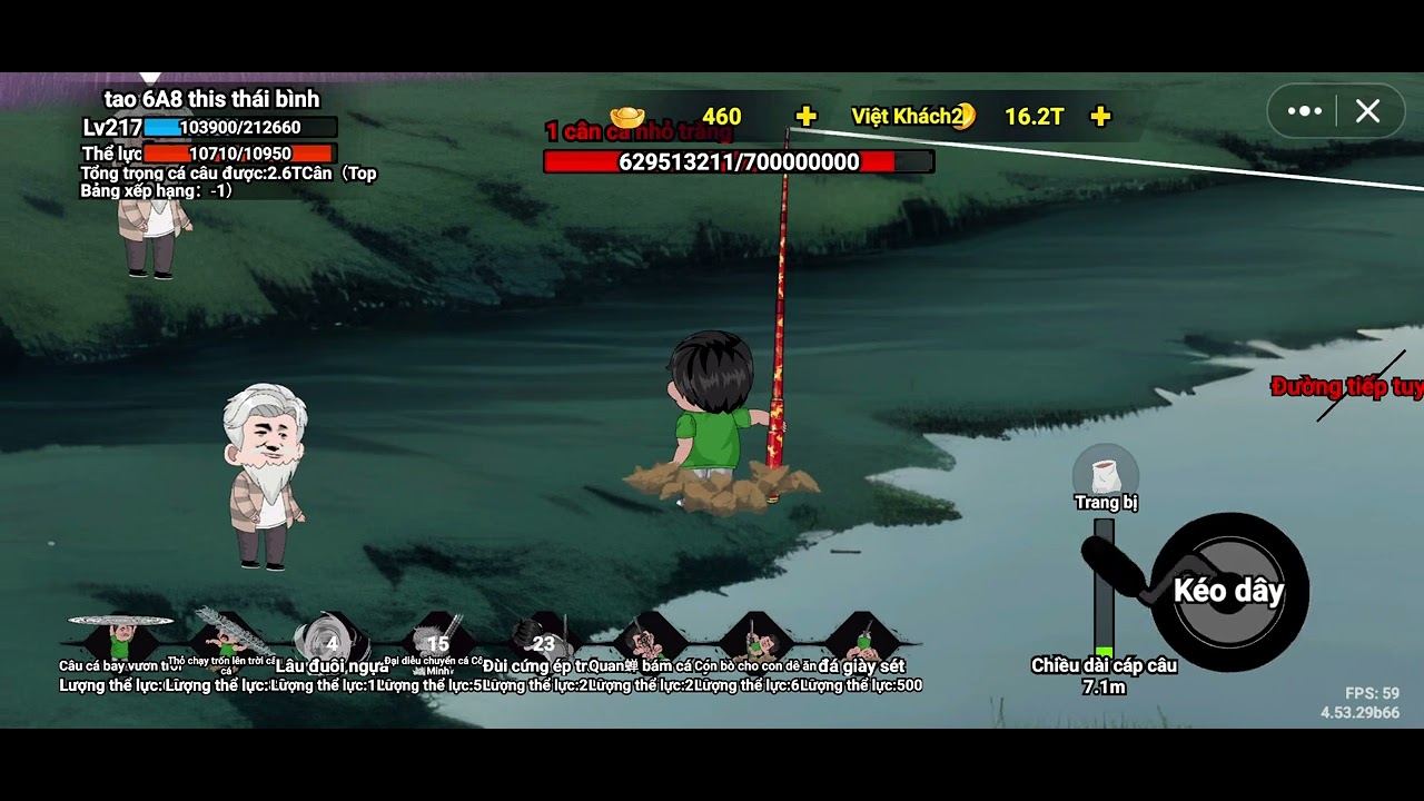 Câu cá vạn cân so sánh chiêu thức các nhân vật 