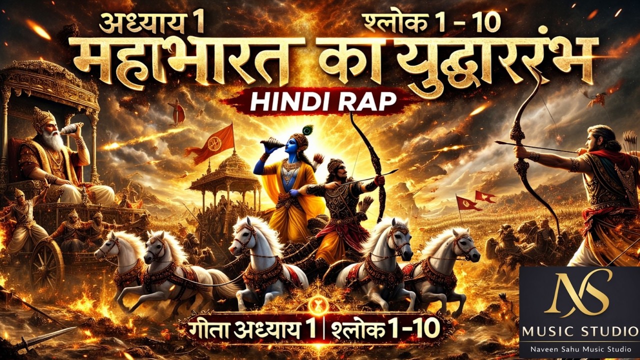 Mahabharat ka Yudhha-aarambh ll गीता अध्याय 1 (श्लोक 1–10) ll Hindi Rap ll NS Music Studio
