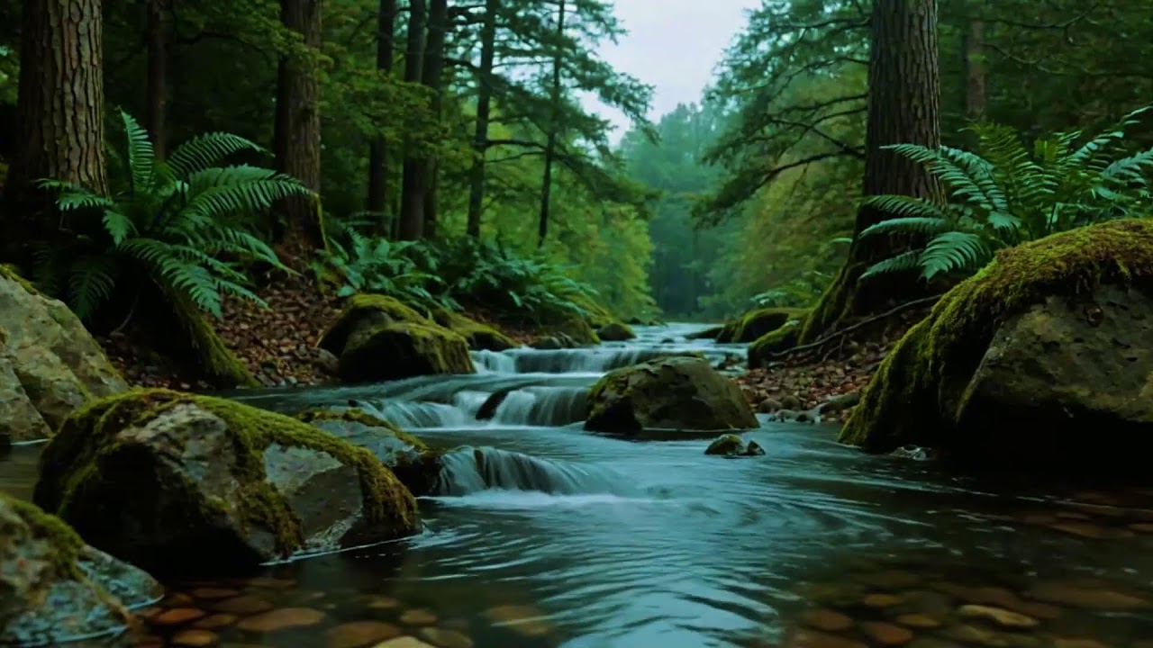 Soft River Stream with Bird Sounds Soundscape for Inner Peace