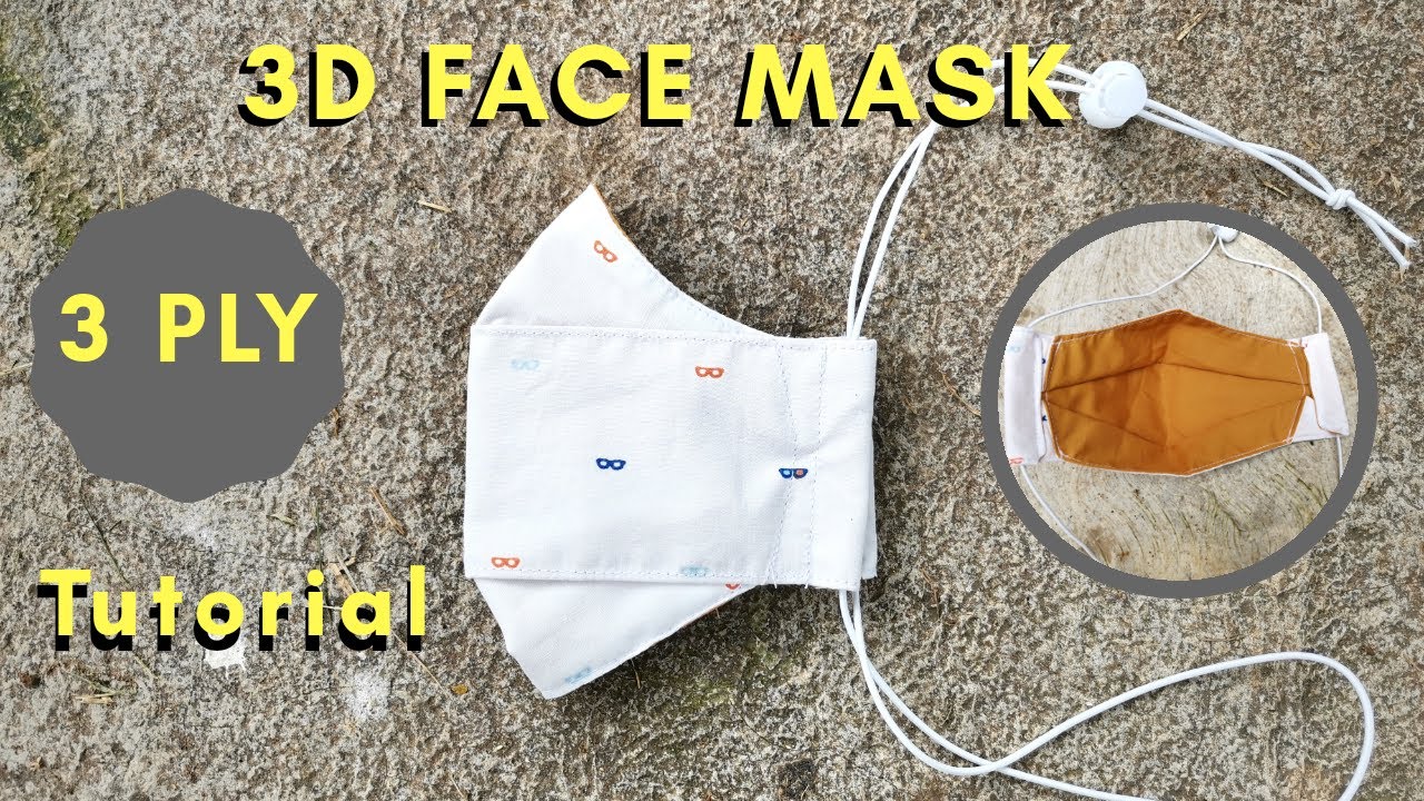 How To Make a 3 Ply Face Mask | Cara Membuat Masker Kain 3 Lapis