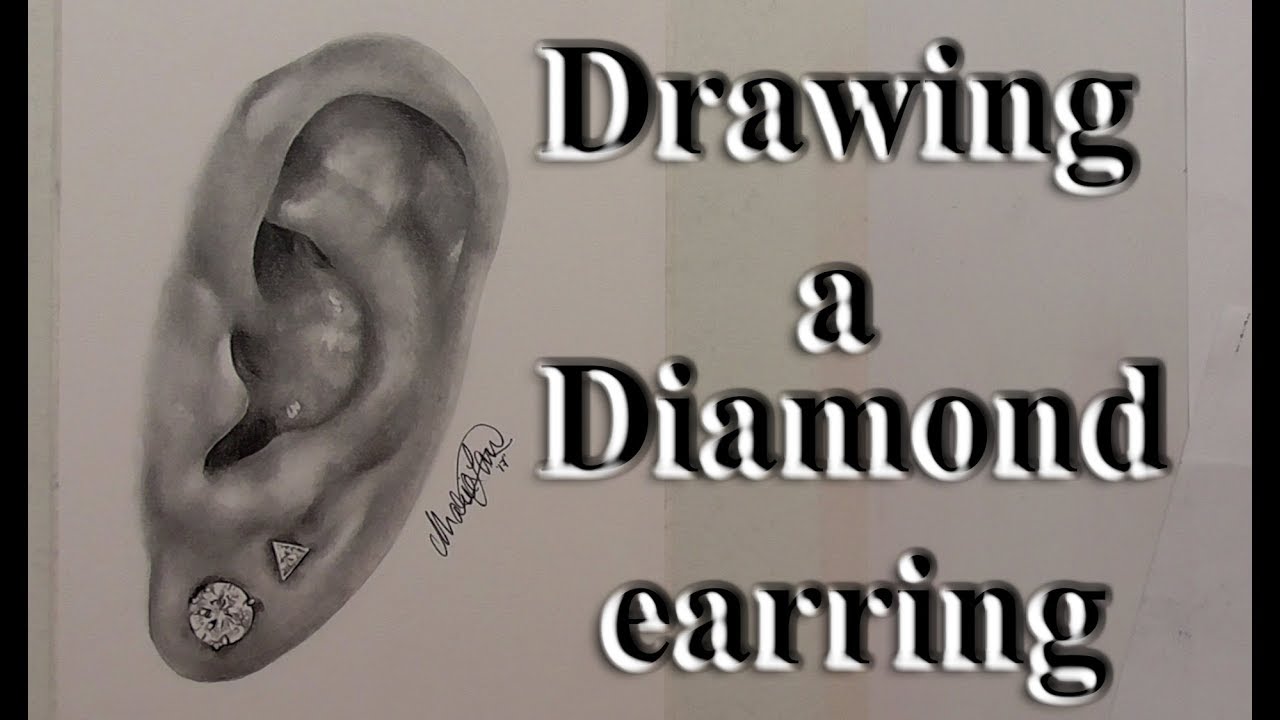 Drawing a diamond earring