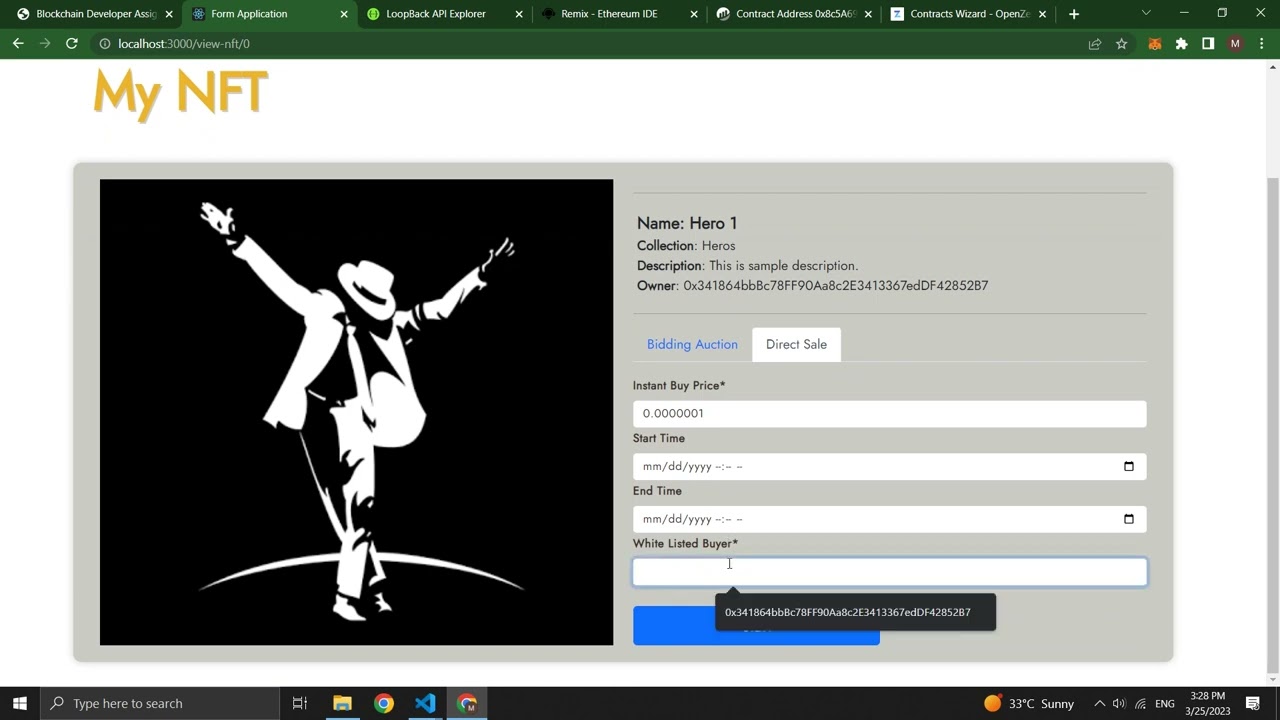 Simple NFT Marketplace platform | Create Collection, create NFT's, buy-sell NFT
